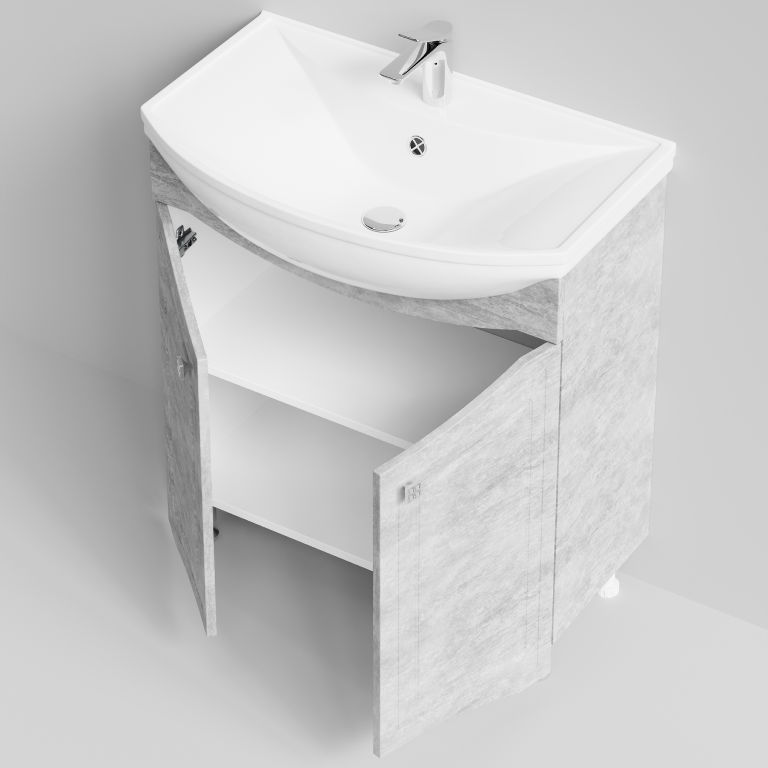Тумба с раковиной Адам 75 напольная, Горный камень
