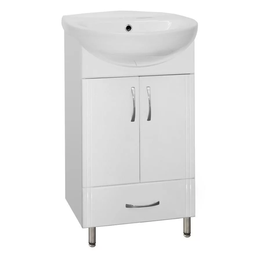 Мебель для ванной Style Line Эко Стандарт №9/1Б 50 комплект, напольный, белый