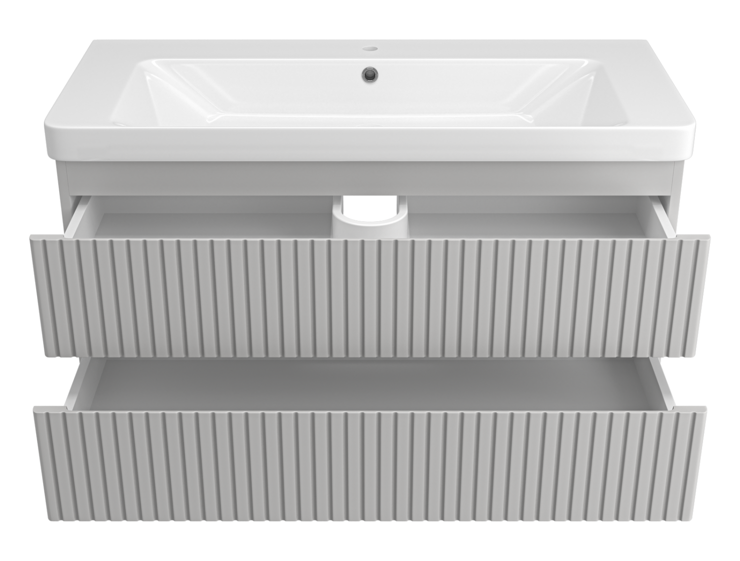 Тумба с раковиной Brevita Victory 105 подвесная, серый шелк