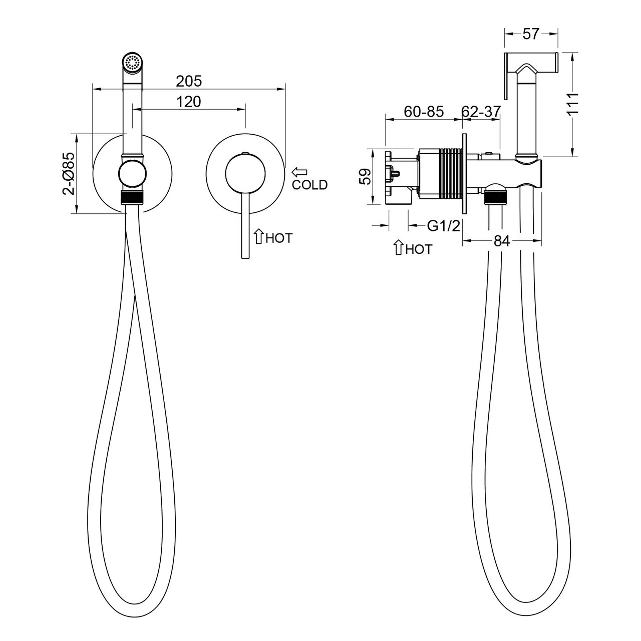 Смеситель с гигиеническим душем Timo Saona 2339/17SM золото матовое