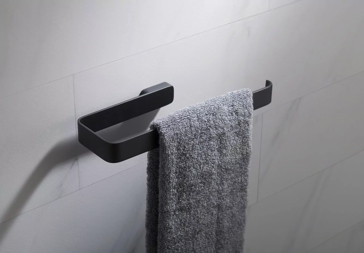 Полотенцедержатель Timo Selene 14057/03 одинарный, штанга, черный матовый