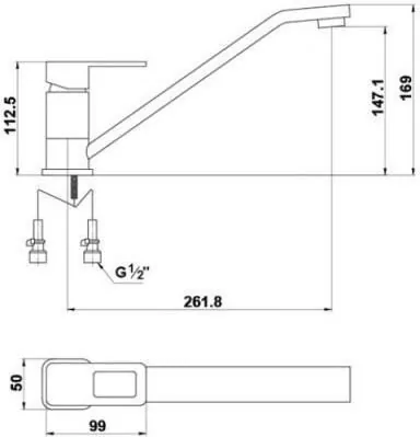 Смеситель для кухни Timo Sahara 2203F хром