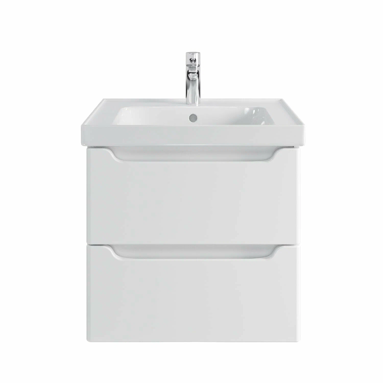 Тумба подвесная SanStar Lanciano 60 с раковиной Грейс 60, белая