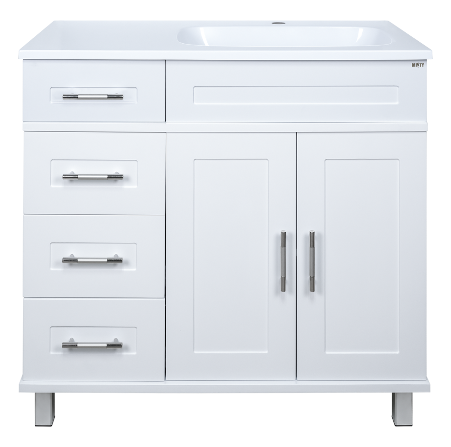 Тумба с раковиной Misty Купер 90 R, белый