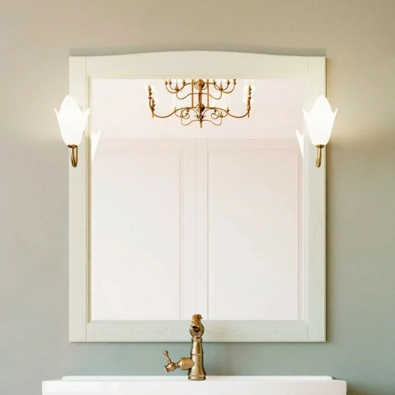 Зеркало ValenHouse Эллина 80 слоновая кость, бронза