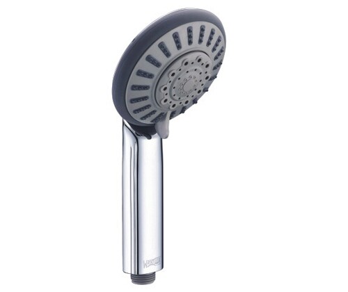 Лейка душевая WasserKraft A033 5-функциональная, хром/черный