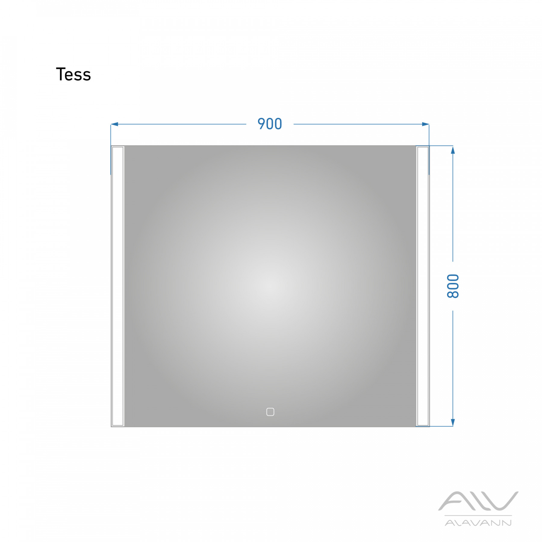 Зеркало Alavann Tess 90 Led подсветкой, сенсор