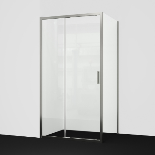 Душевой уголок WasserKraft Tauber 64S14 110х80 прямоугольный, без поддона, прозрачное стекло, никель