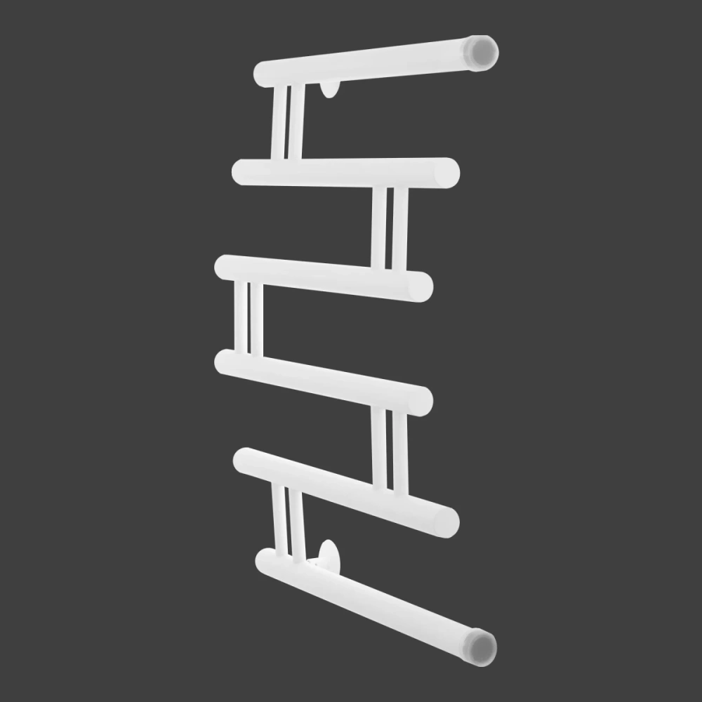 Полотенцесушитель водяной Energy Modern 600x500 белый матовый, нержавеющая сталь AISI304, боковое подключение 1" от магазина Vanna-Vanna.ru!