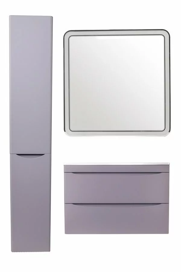 Пенал Style Line Бергамо 30 L напольный, с корзиной, серый матовый от магазина Vanna-Vanna.ru!