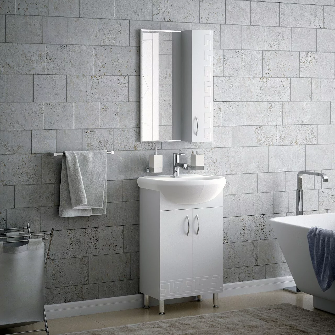 Зеркало-шкаф Corozo Олимп 50 R белый