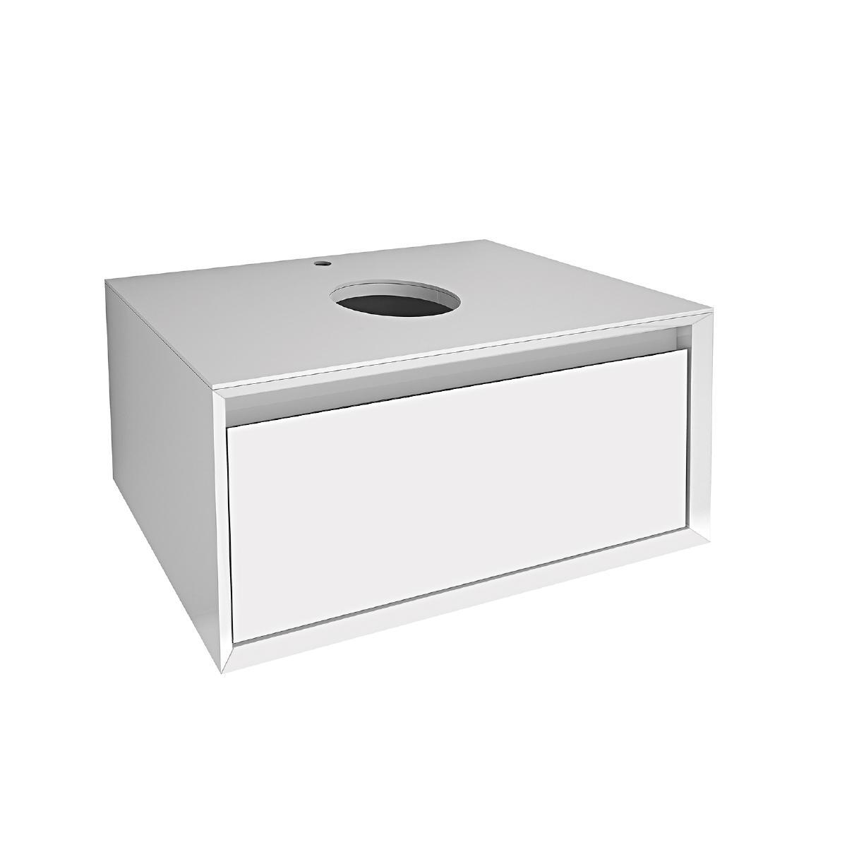 Тумба с раковиной подвесная Dreja Insight 80 см, белый