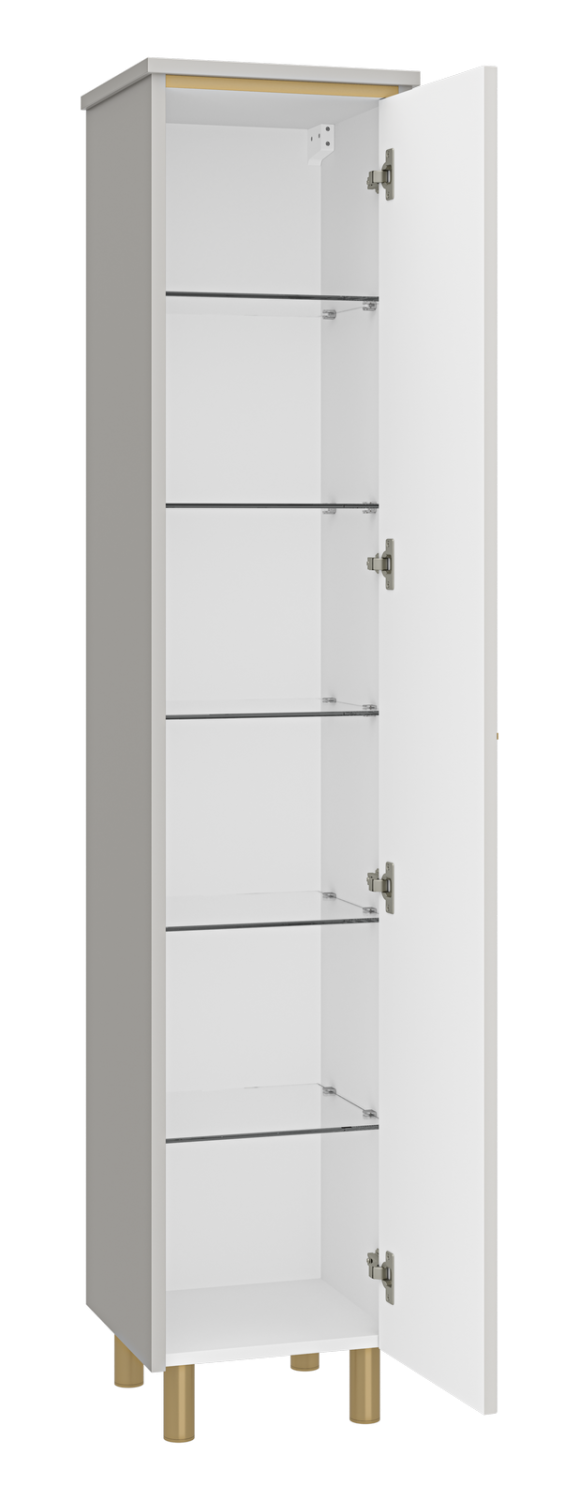 Пенал Brevita Elche 35 напольный/подвесной, R, серый кашемир/золото