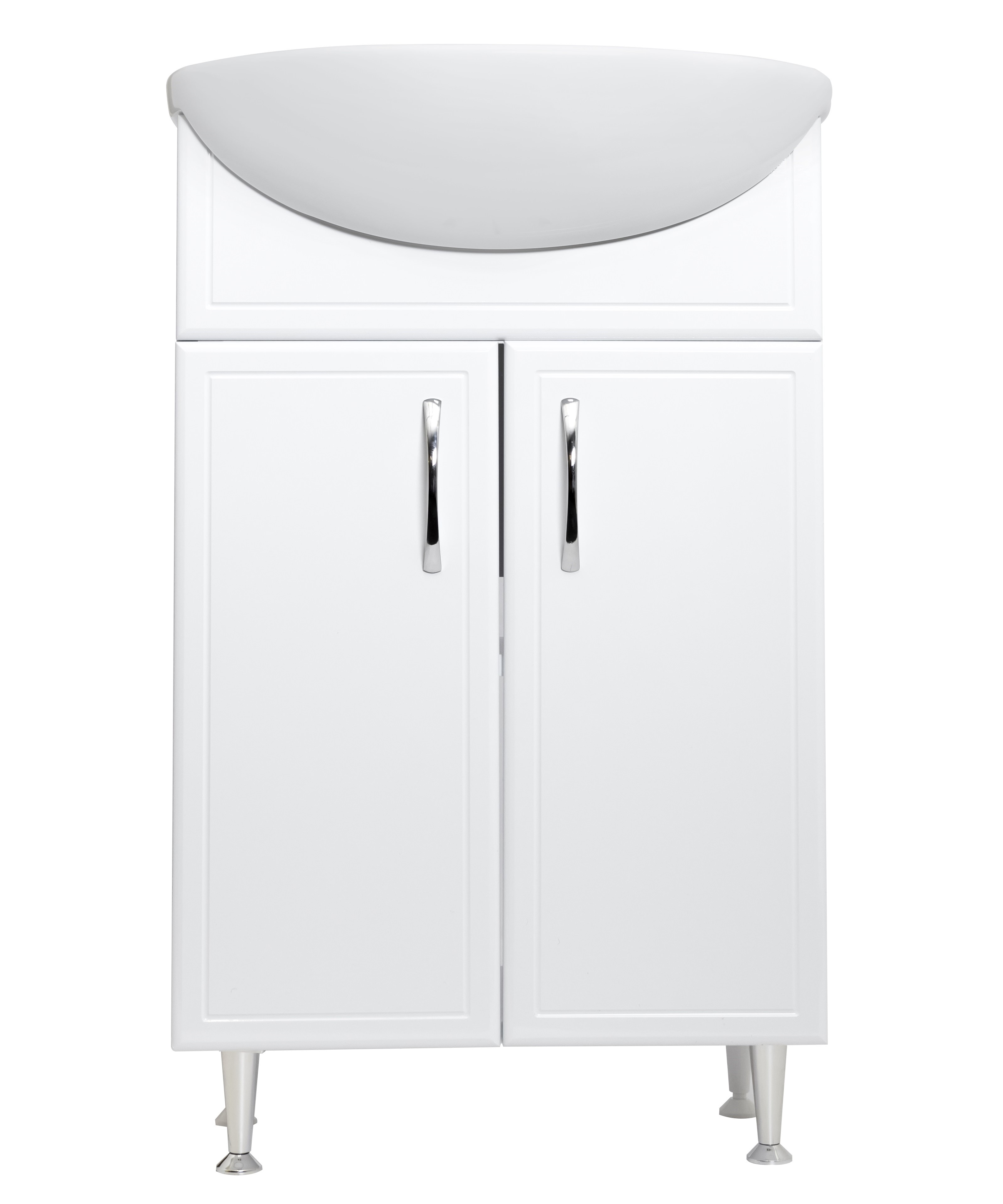 Тумба Stella Polar Концепт 50 с раковиной Уют, напольная, белая