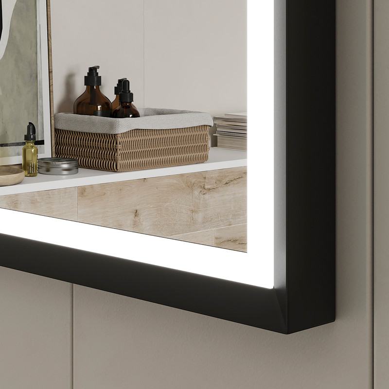 Зеркальный шкаф EQUIL Lago LED 60 черный