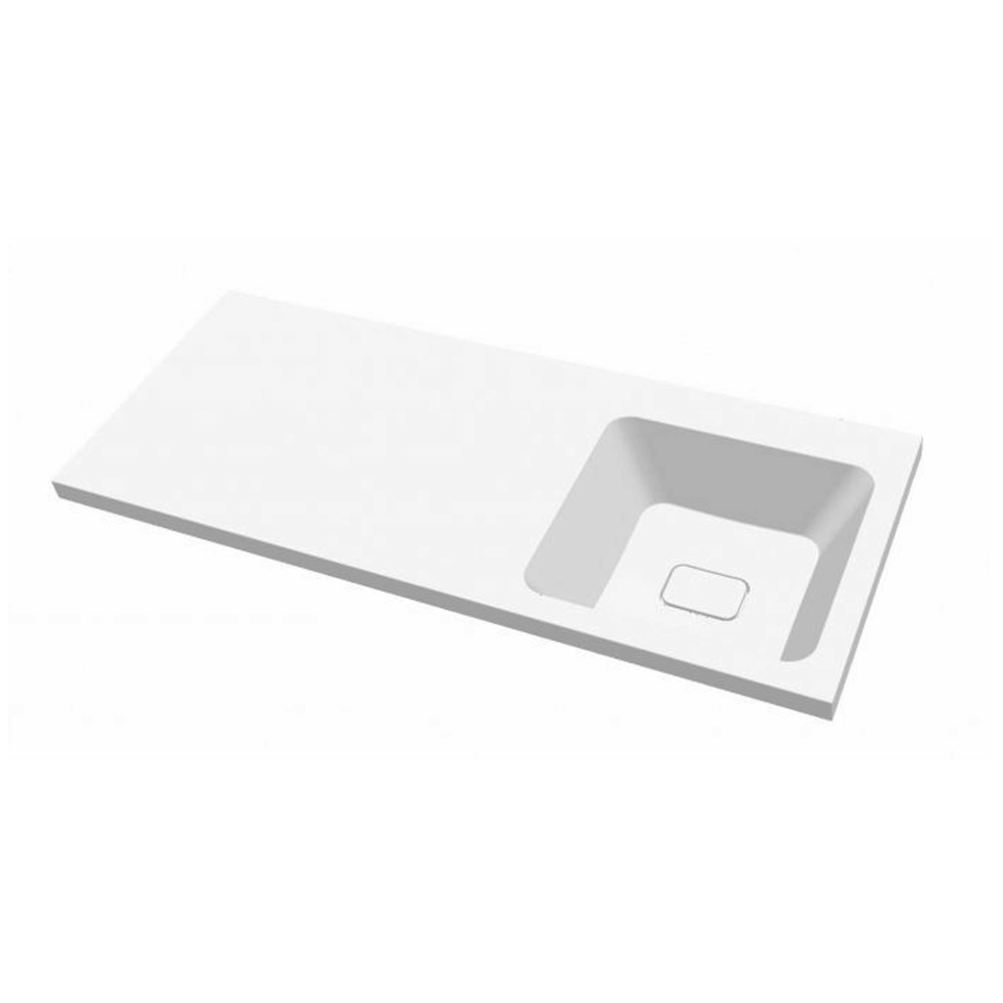 Тумба подвесная Vigo Urban 600-0-1, столешница 120 R, раковина Kamilla 120, 1 ящик, белый