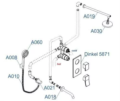 Душевой комплект WasserKraft A175819 хром