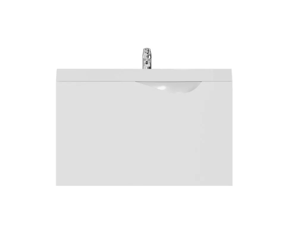 Тумба подвесная 1Marka Этюд 58П с раковиной Анита 58, 1 ящик, белый