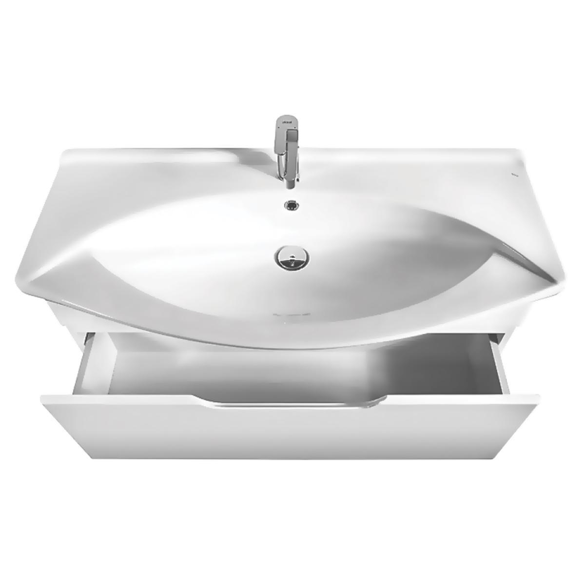 Тумба с раковиной подвесная Dreja Laguna 75 см, белый