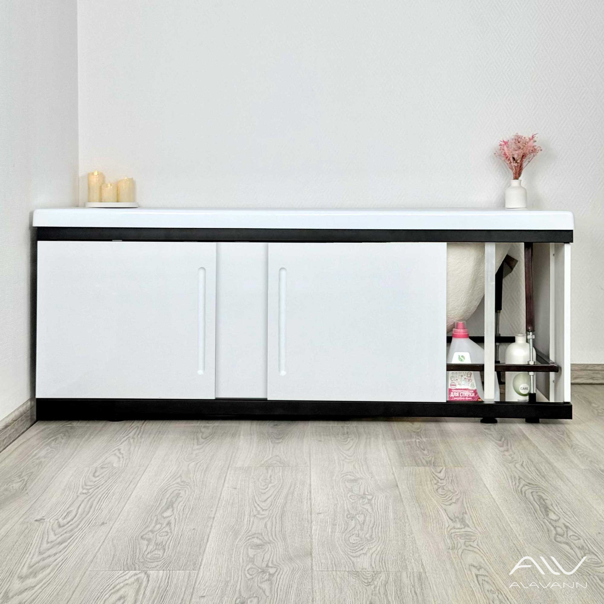Экран под ванну Alavann Alt Black 150 белый