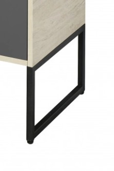 Тумба подвесная Aquaton Лофт Урбан 100 с раковиной Одри 42x62 Round, серый графит, дуб орегон