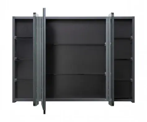 Зеркало-шкаф Aquaton Ар-Деко 85 серый кобальт