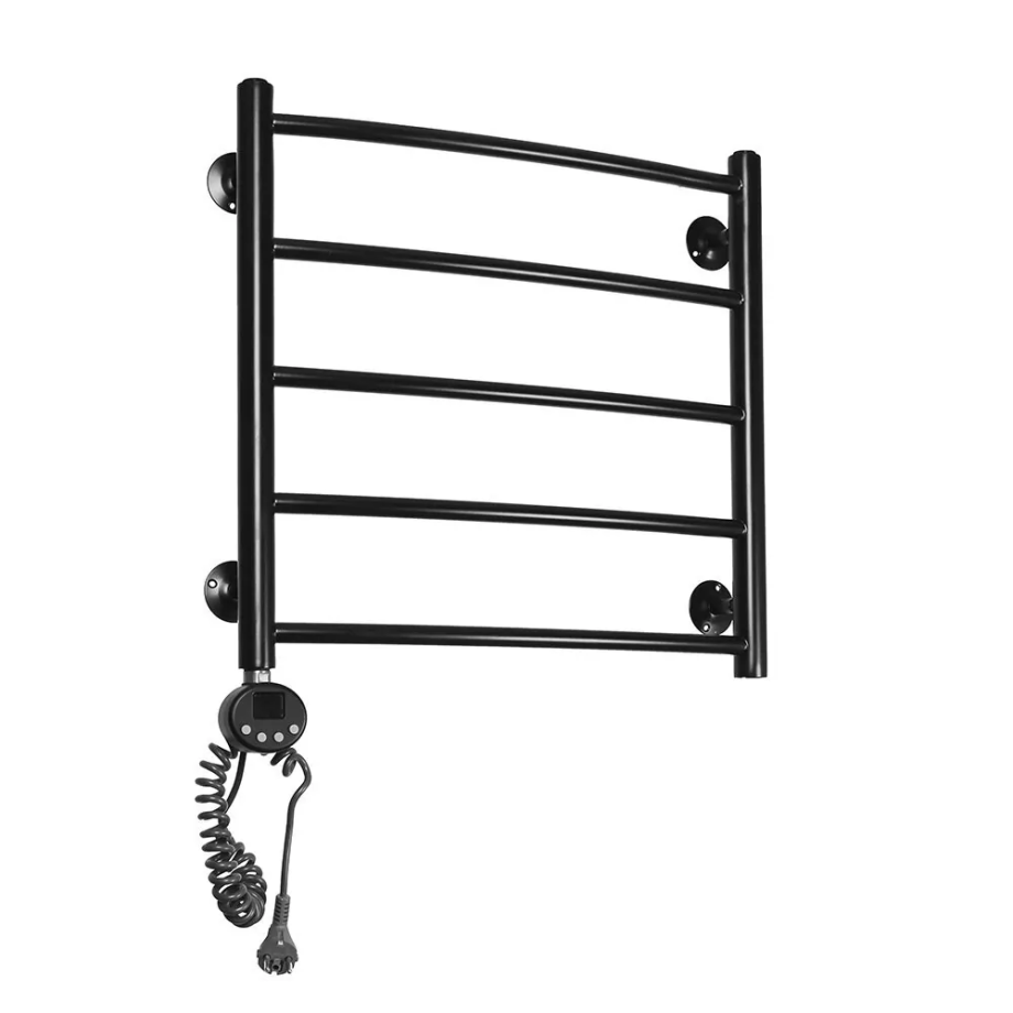 Полотенцесушитель электрический Domoterm Калипсо П5 500X500 EL левый, черный матовый