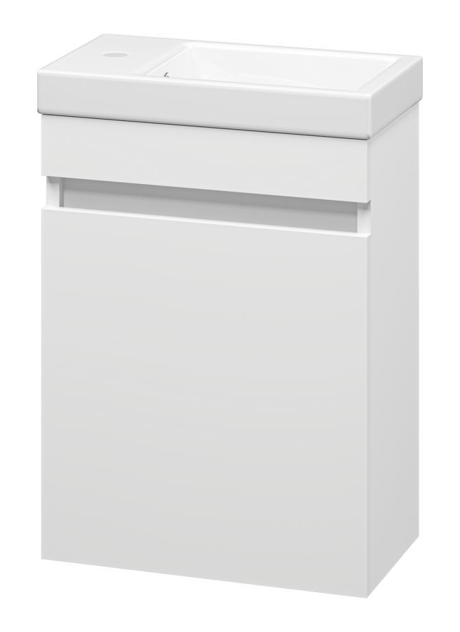 Тумба с раковиной Misty Эко Мини 40 универсальная, подвесная, белый