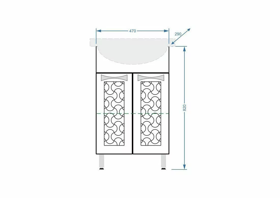 Мебель для ванной Stella Polar Ванда 50 комплект, напольный, белый глянец
