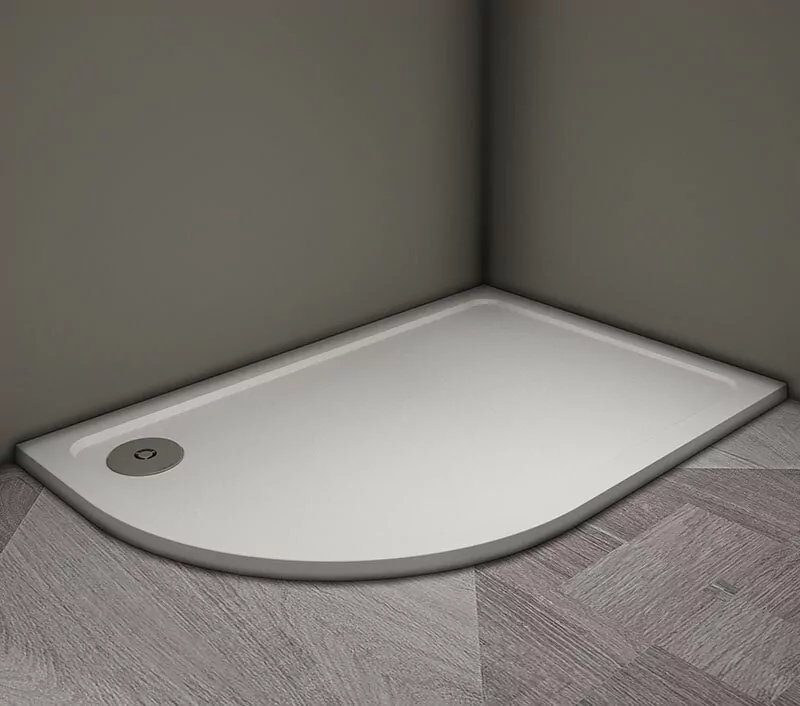 Поддон для душа Veconi TZ11L-10090A-01-19C3 100х90 полукруглый, из искусственного камня, белый