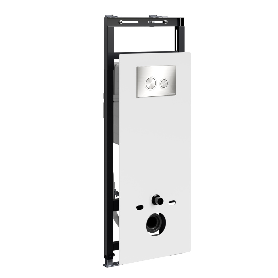 Инсталляция WasserKraft Salm 27TLT.010.ME.WH.BN01 для подвесного унитаза, с кнопкой