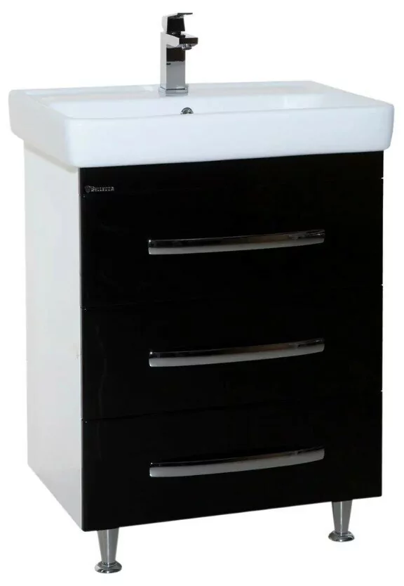 Мебель для ванной Bellezza Рокко 50 комплект, напольный, черная
