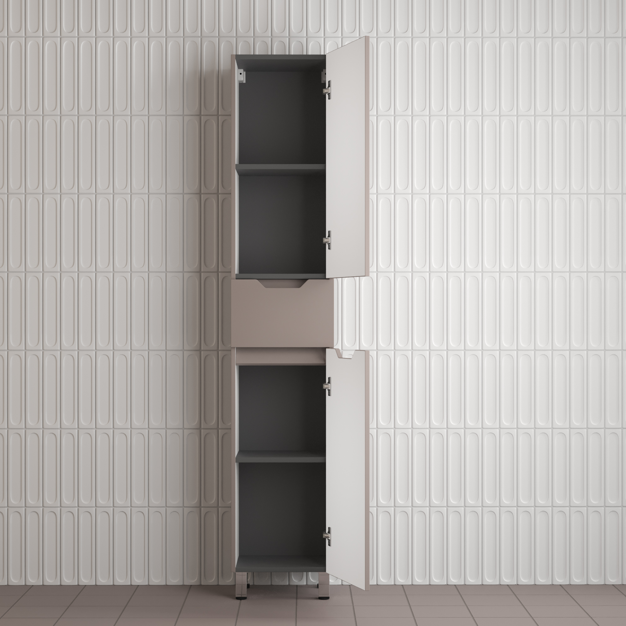 Пенал Style Line Остин 36 R, напольный, 1 ящик, тауп темный