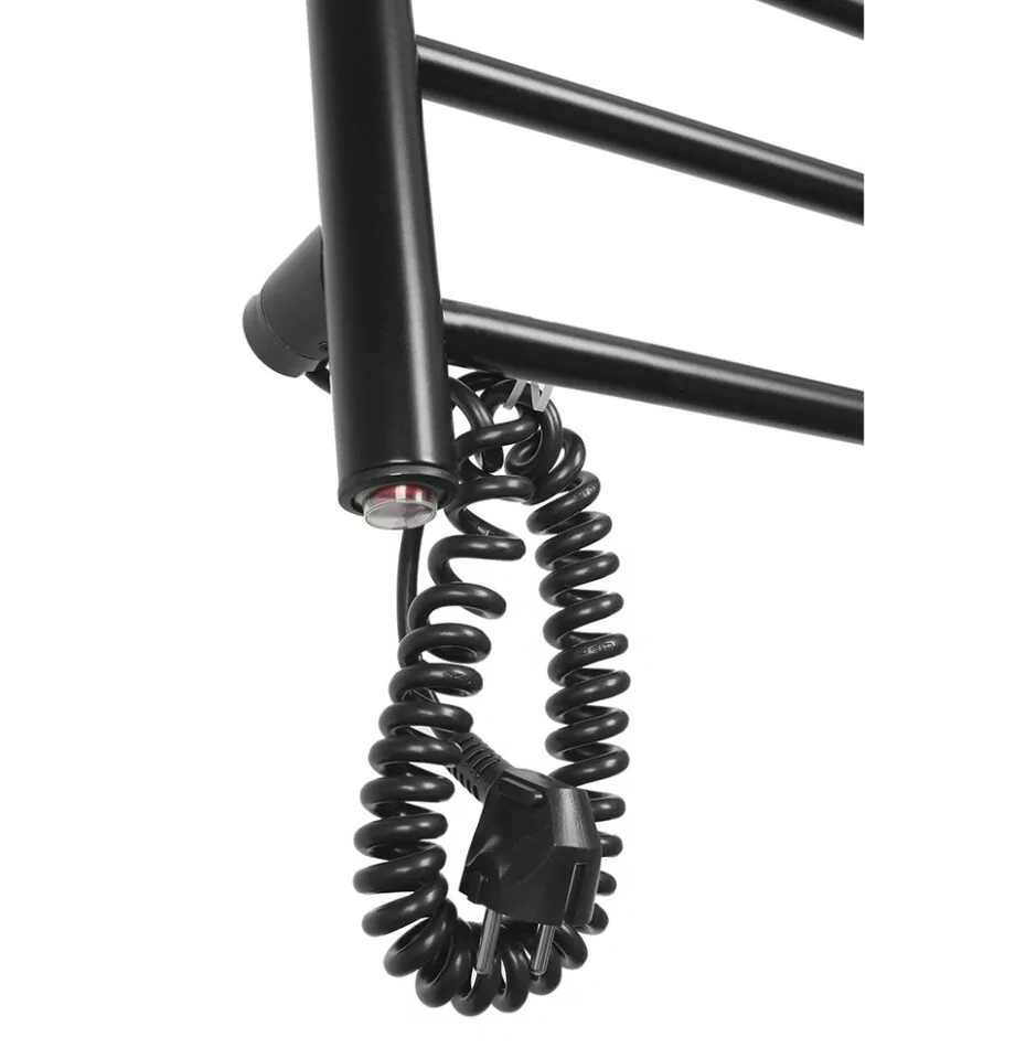 Полотенцесушитель электрический Domoterm Аврора DMT 109-6 50х71 EK L левый, черный матовый