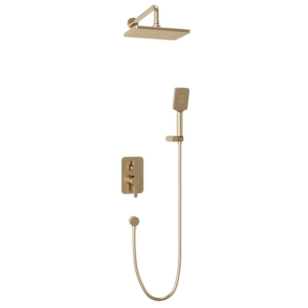 Встраиваемая душевая система Veconi VERONA VE-510-G-C4, Золото брашинг