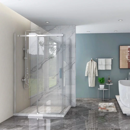 Душевой угол Veconi Rovigo RV-070CH, 1200х900х1950, хром, стекло прозрачное