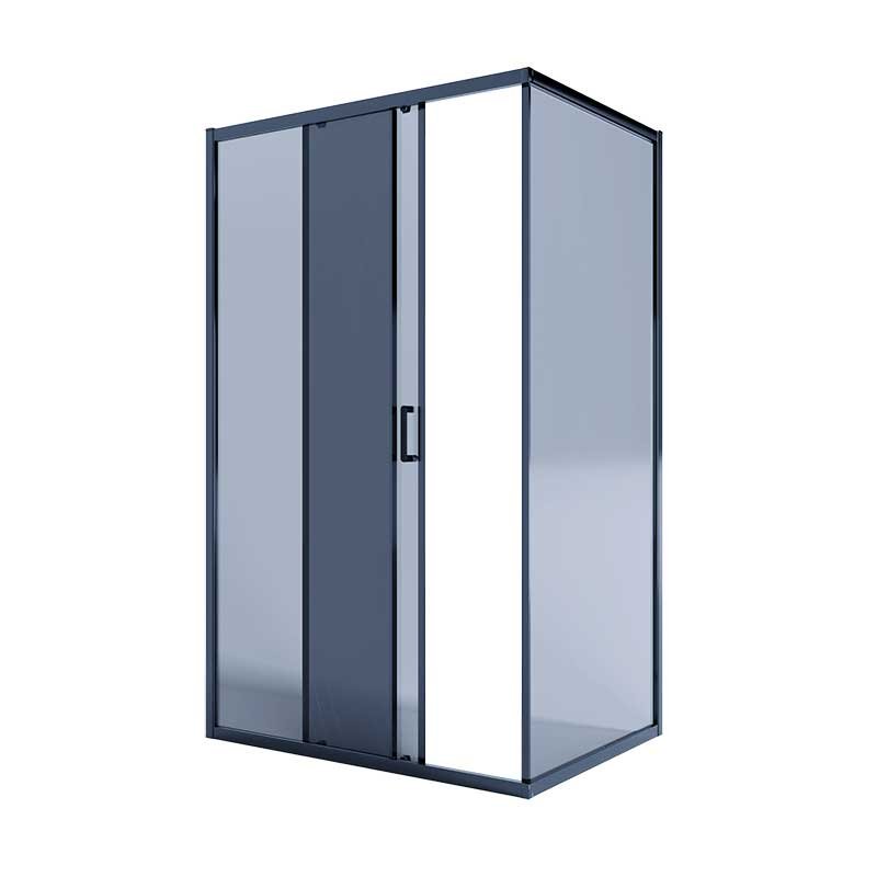 Душевой уголок Alex Baitler AB14120B2 120х90 квадратный, без поддона, тонированное стекло, профиль черный