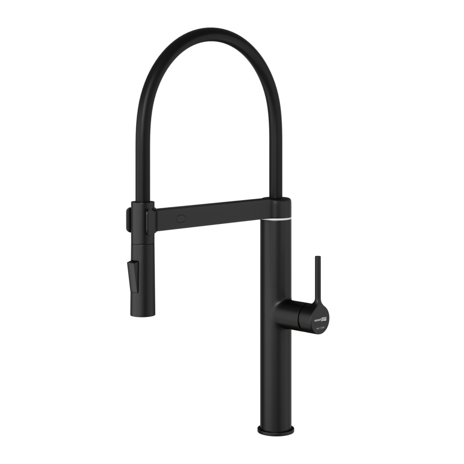 Сенсорный смеситель для кухни с гибким изливом WasserKraft A8867 черный