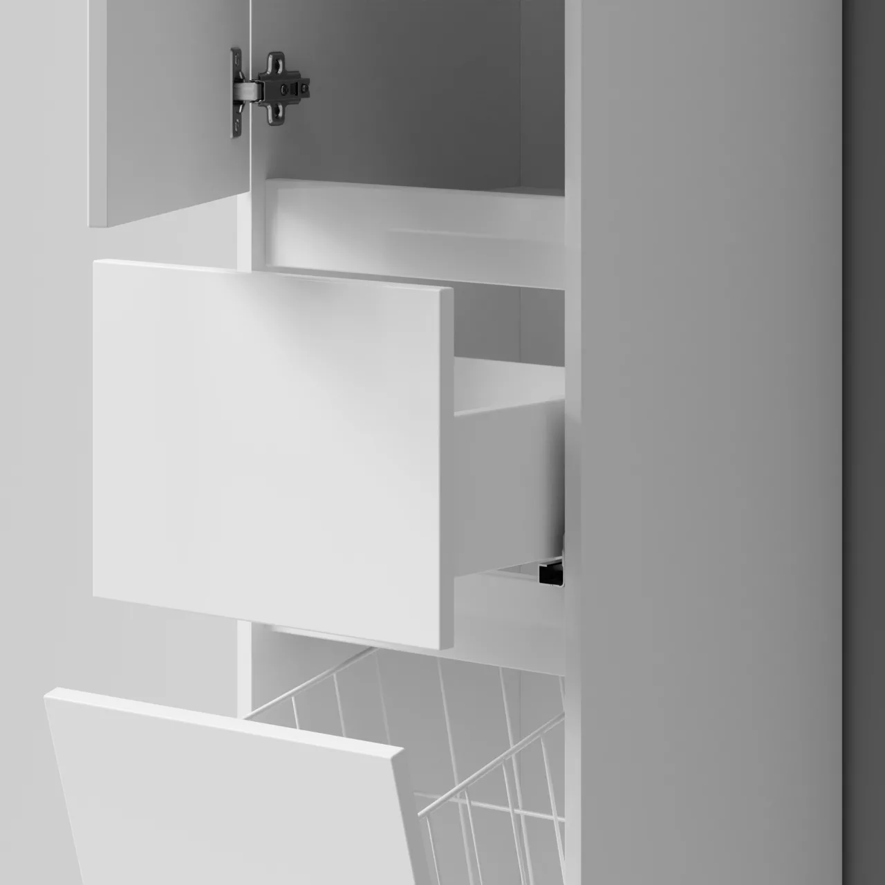 Пенал Vod-ok Бест 35 L/R напольный, с корзиной, белый + 13 цветов от магазина Vanna-Vanna.ru!