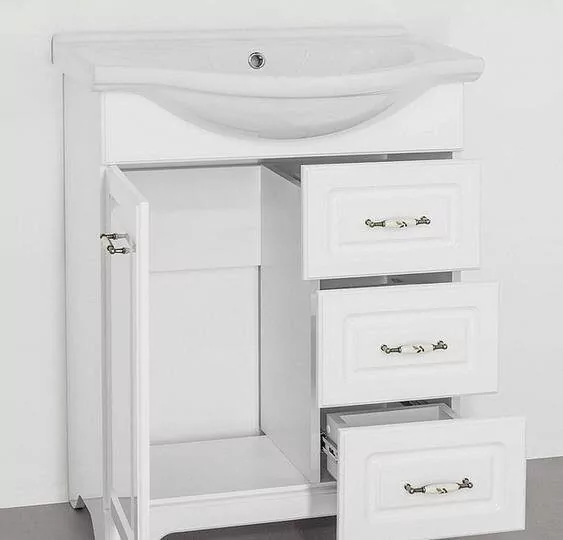 Тумба с раковиной Style Line Олеандр-2 65 напольная, белая от магазина Vanna-Vanna.ru!