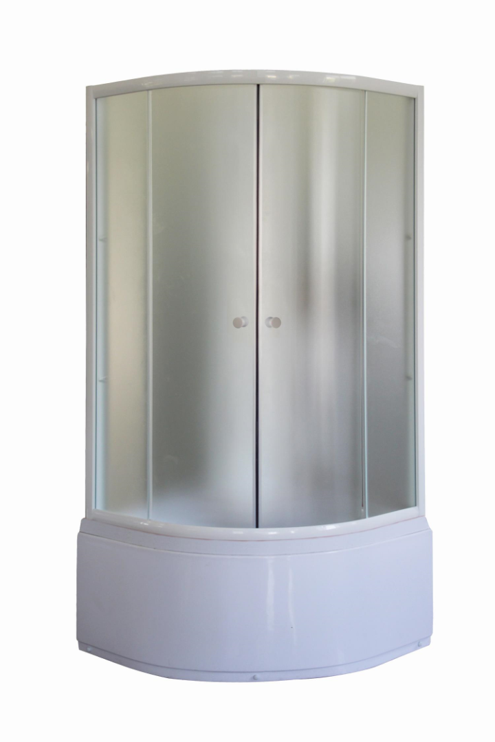 Душевой уголок Parly ZF90 полукруглый 1/4, с высоким поддоном, матовое стекло, белый