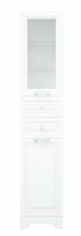 Пенал Corozo Каролина 35 R напольный, с корзиной, белый