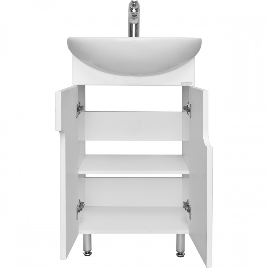 Тумба с раковиной Aquaton Панда 50 напольная, белая