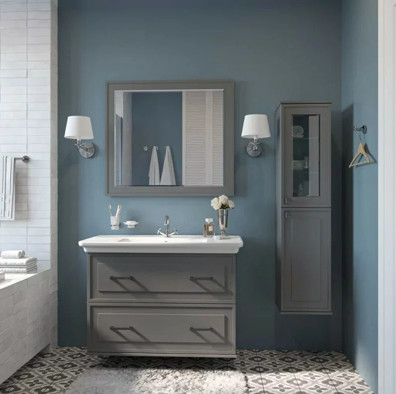 Пенал Sanflor Модена 34 R подвесной, серый матовый