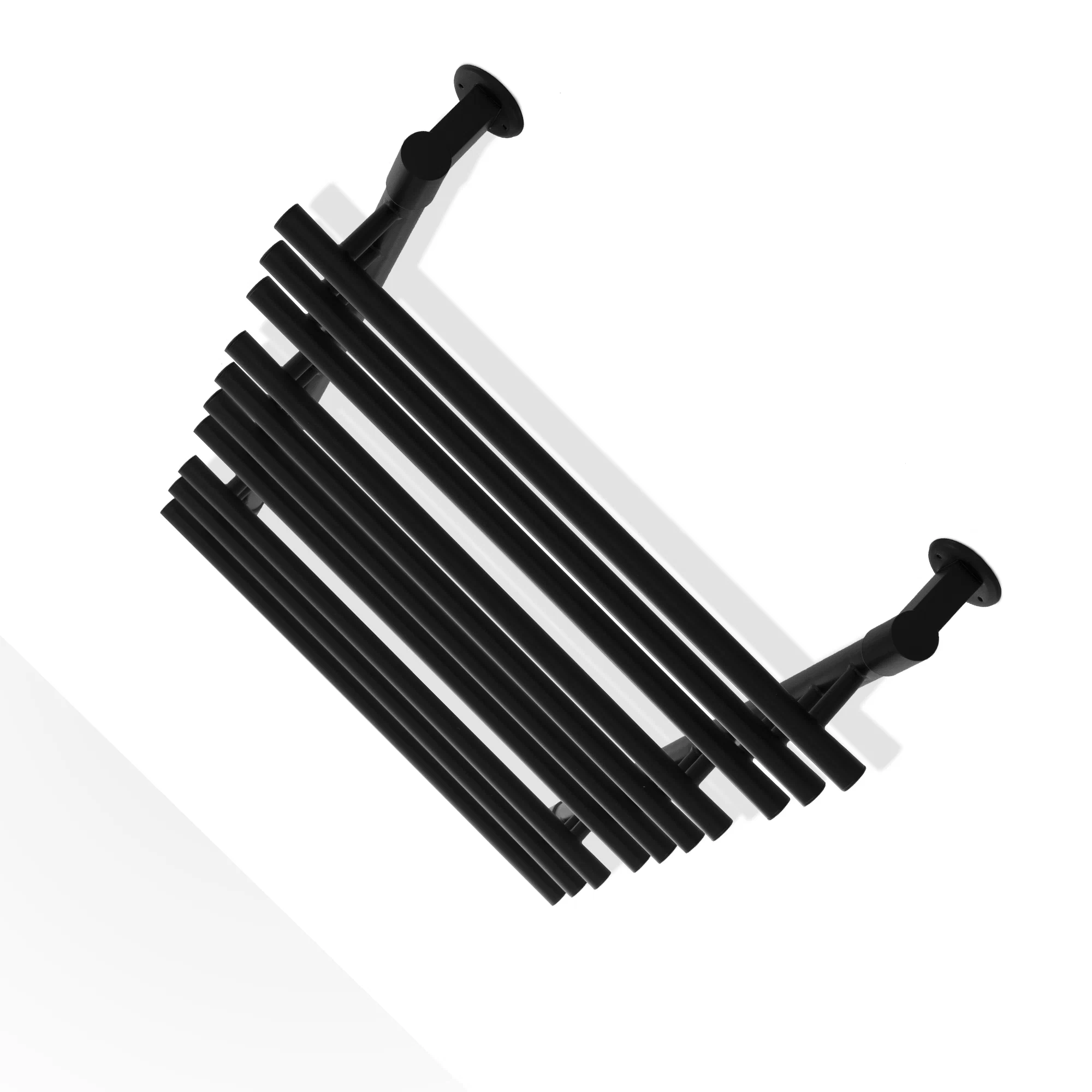 Полотенцесушитель электрический Energy Galaxy 1000x600 S черный матовый,  лесенка нестандартная, скрытый/наружный монтаж