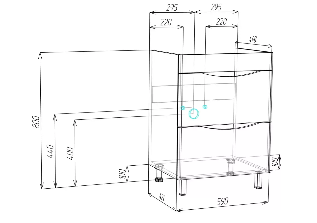 Тумба с раковиной Vod-ok Адель 60 напольная, белая + 13 цветов от магазина Vanna-Vanna.ru!
