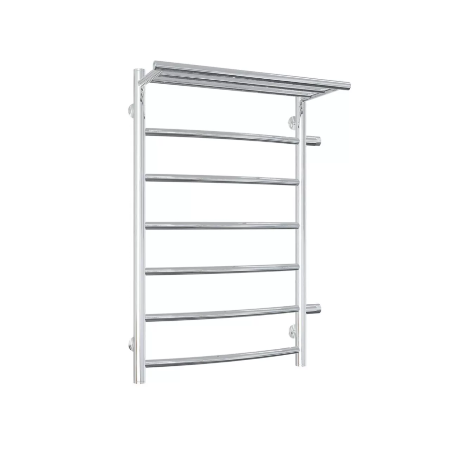 Полотенцесушитель водяной Laris Классик П7 500х800 R МЦ 500-1, боковой, с полкой, хром