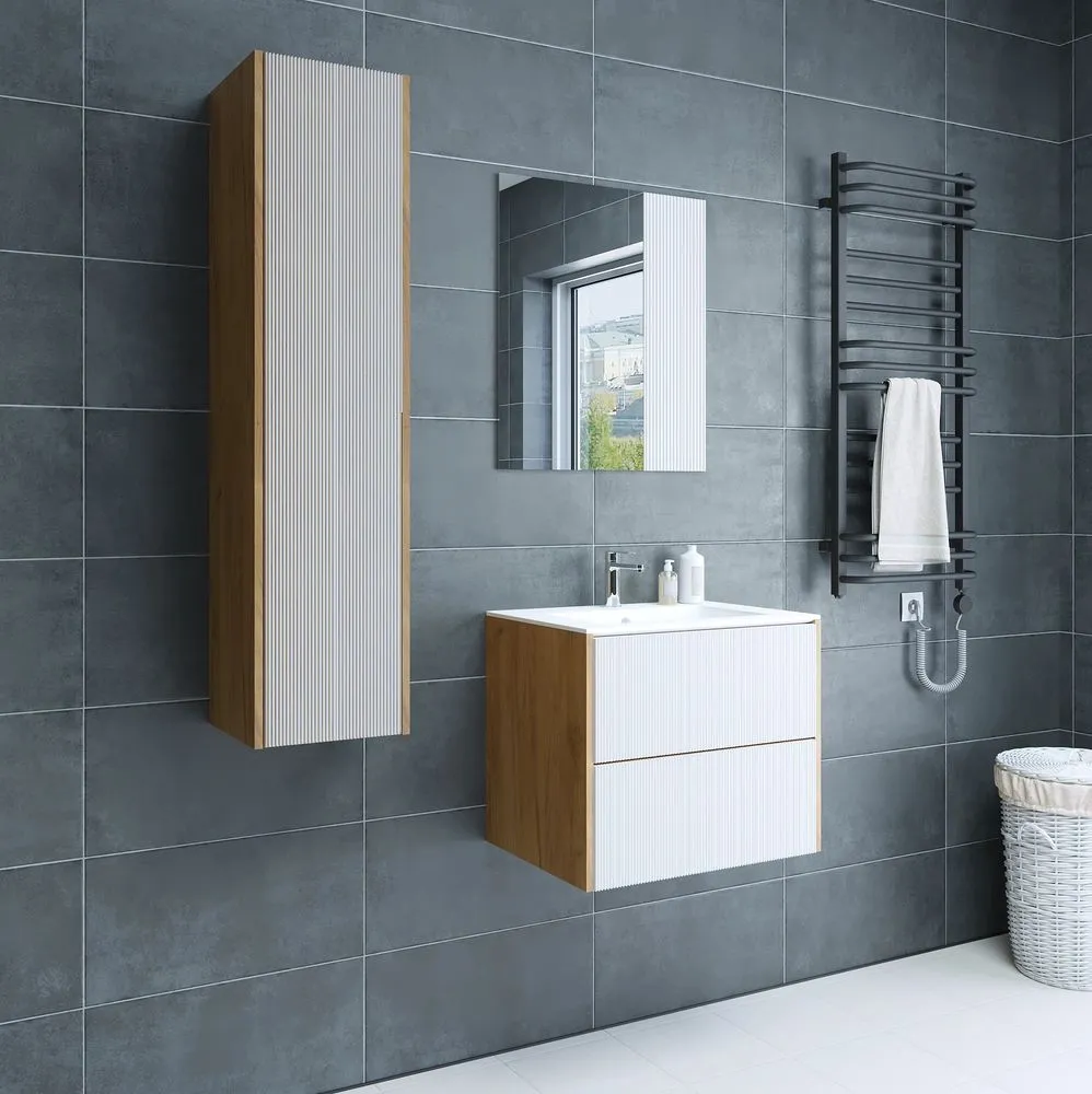 Зеркало Sanflor Диана квадрат, белый