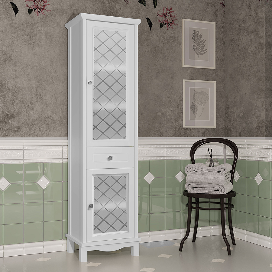 Пенал Opadiris Омега 45 R белый матовый