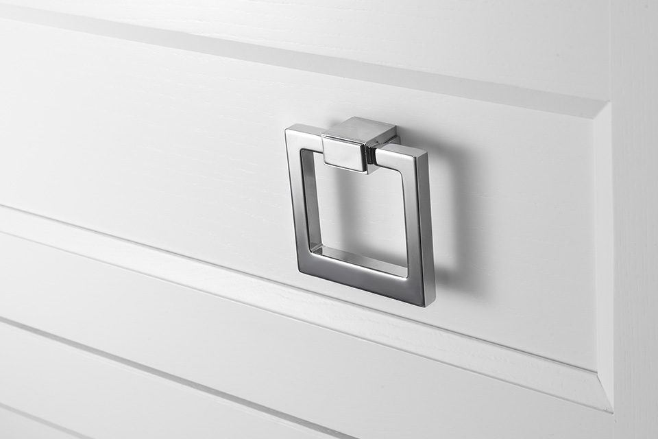 Тумба с раковиной ASB Woodline Рома 80, 2 ящика, напольная, белый